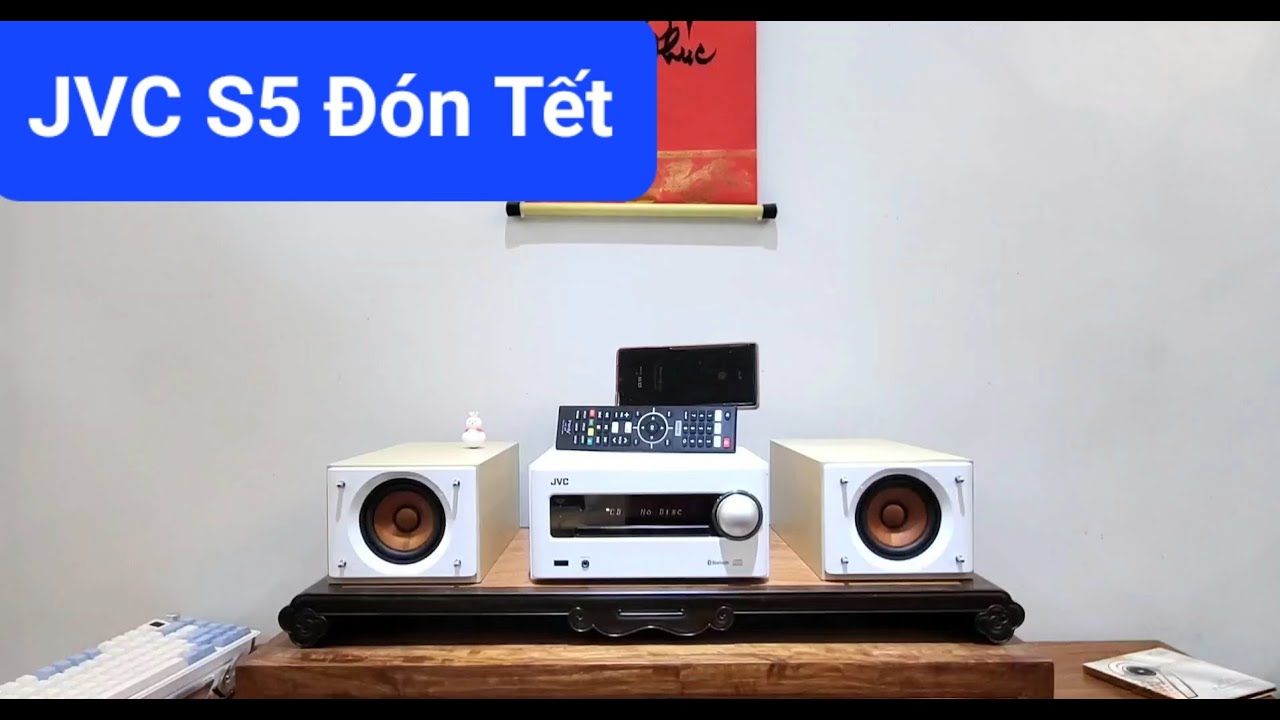 Vớt Vát Bộ JVC S5 Màu Trắng Mới Về | Giá Đẹp Cho Các Bác Chơi Tết | Loa Màng Gỗ Có Bluetooth, USB