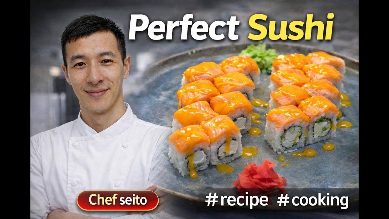 Clean Sushi Preparation | Satisfying Roll Technique #sushi #cooking #asianfood
