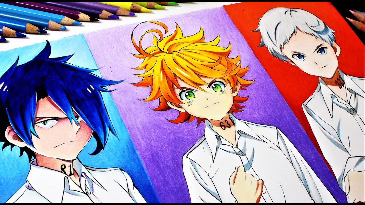 Drawing Emma ,Ray & Norman (The Promised Neverland) 約束のネバーランド
