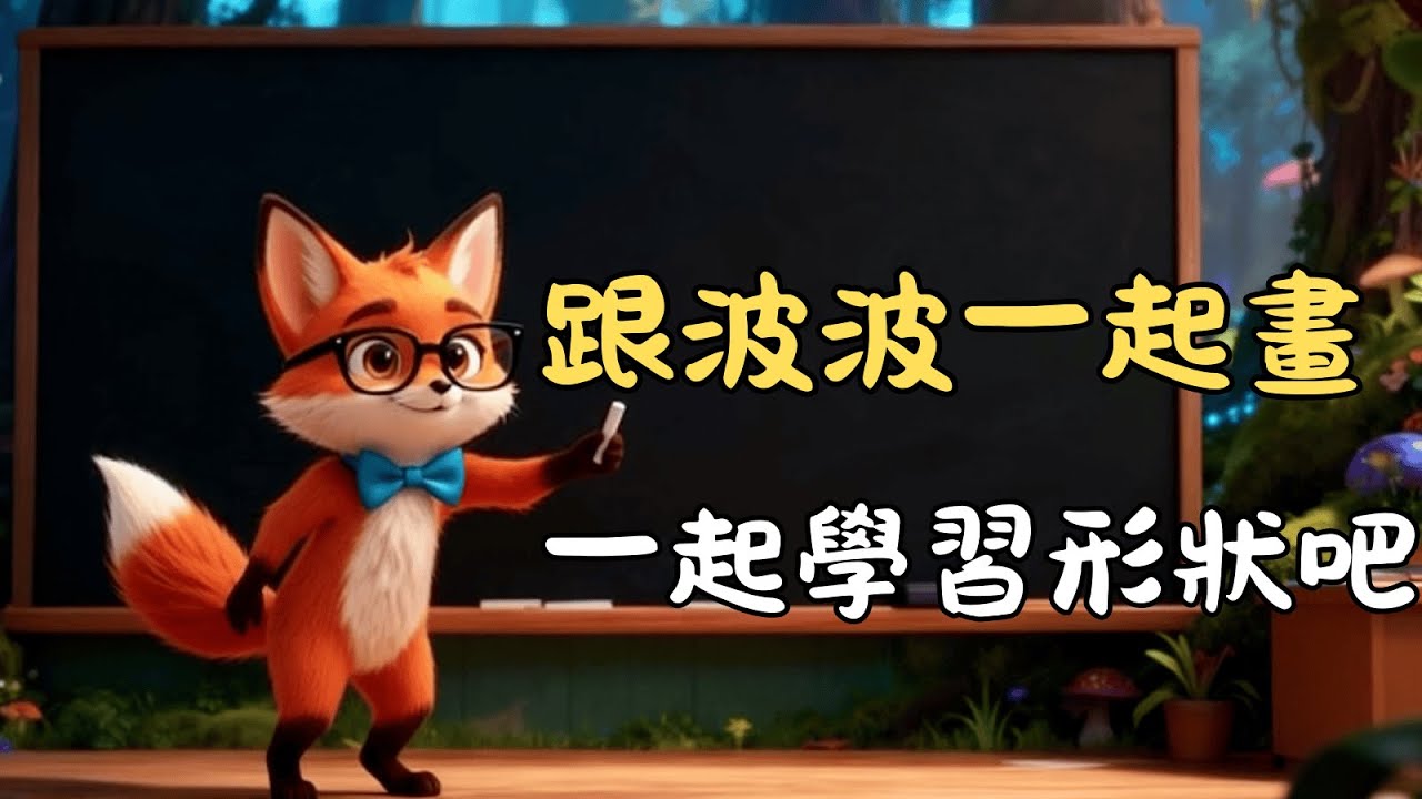 【幼兒形狀繪畫教學】波波老師的形狀繪畫小教室！圓形、正方形、三角形 | 兒童啟蒙動畫 Learn Shapes for Kids