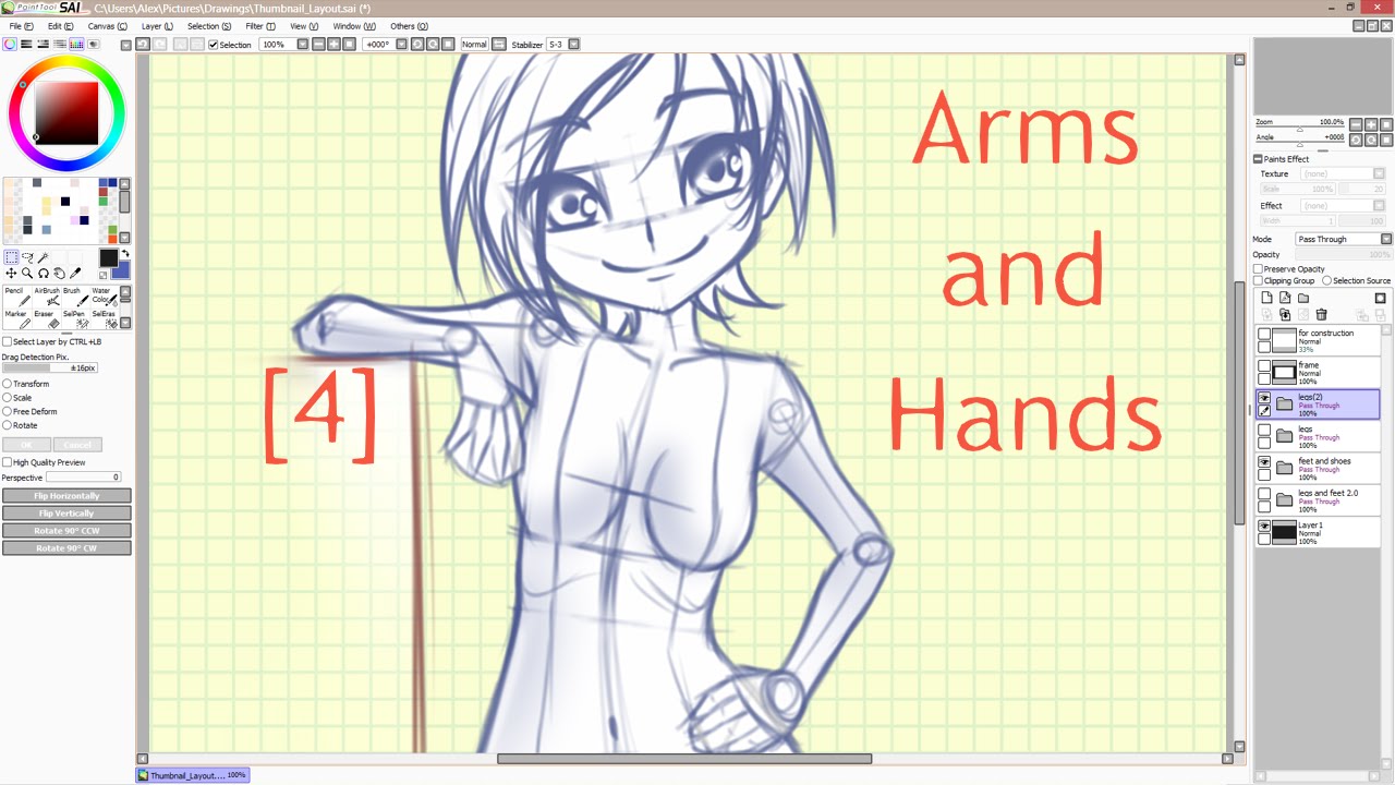 Primer Tutorial 4: How to Draw Arms/Hands