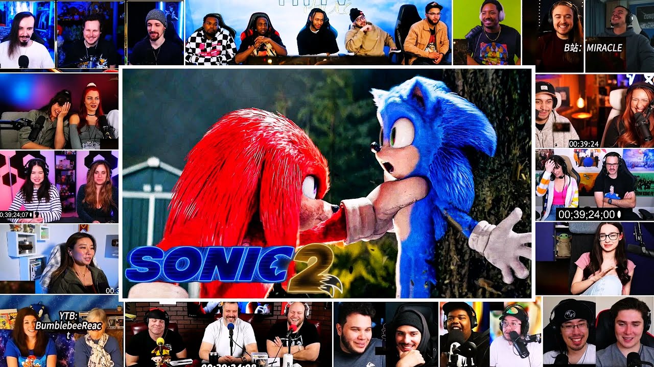 Sonic vs  Knuckles Fight Scene | Sonic the Hedgehog 2‎ (2022) reaction mashup