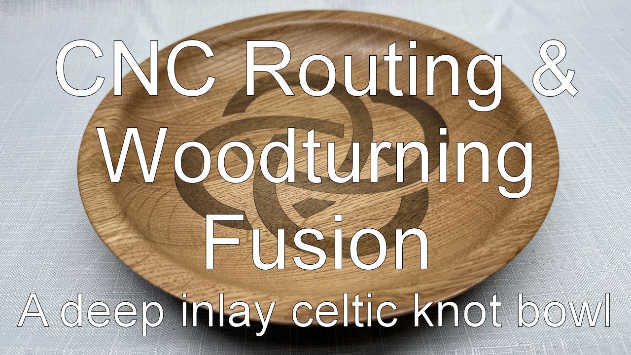 Turning a bowl with a Celtic knot inlay using a CNC router and a wood lathe