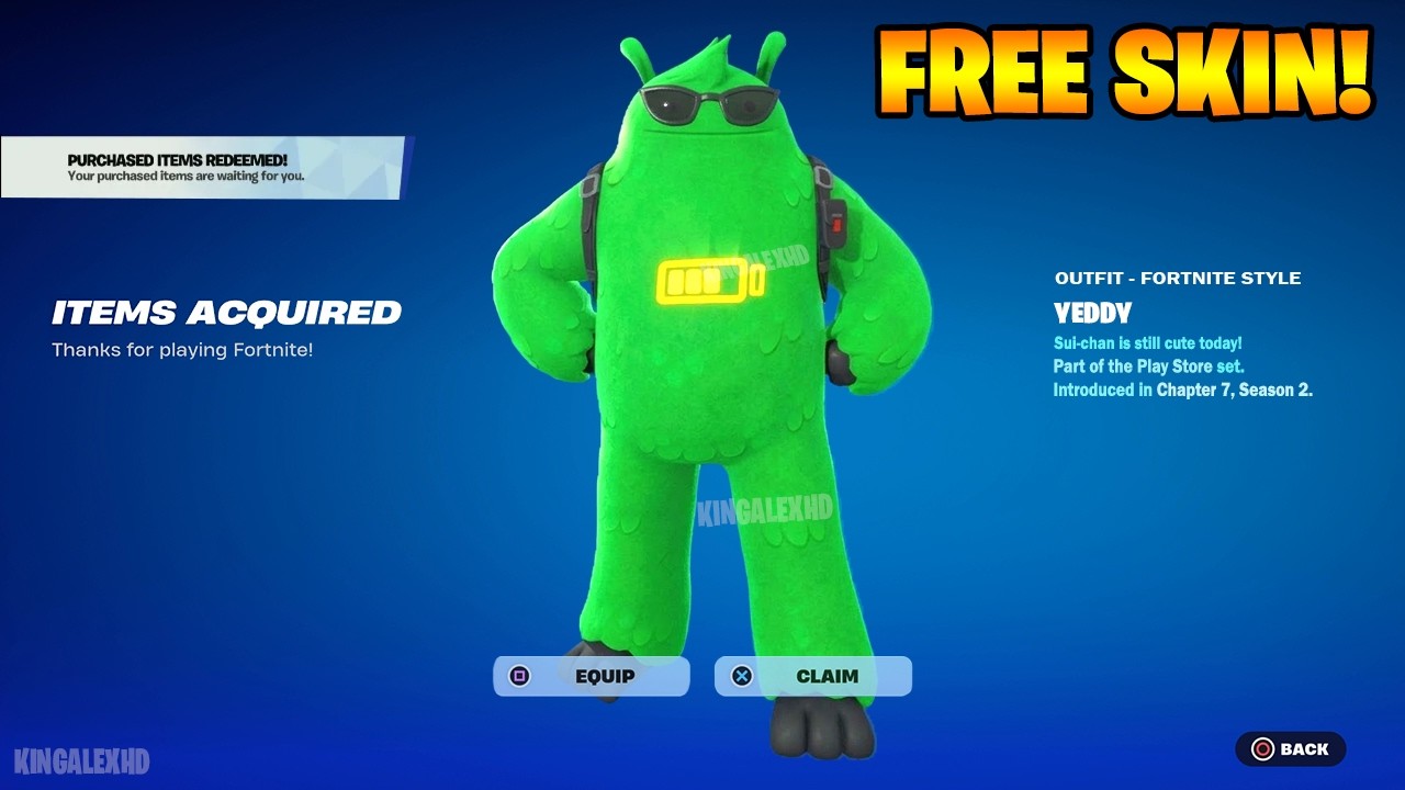 How To Get Yeddy Skin NOW FREE In Fortnite! (Unlocked LEGO Yeddy) Free Mobile Skin IOS & Android