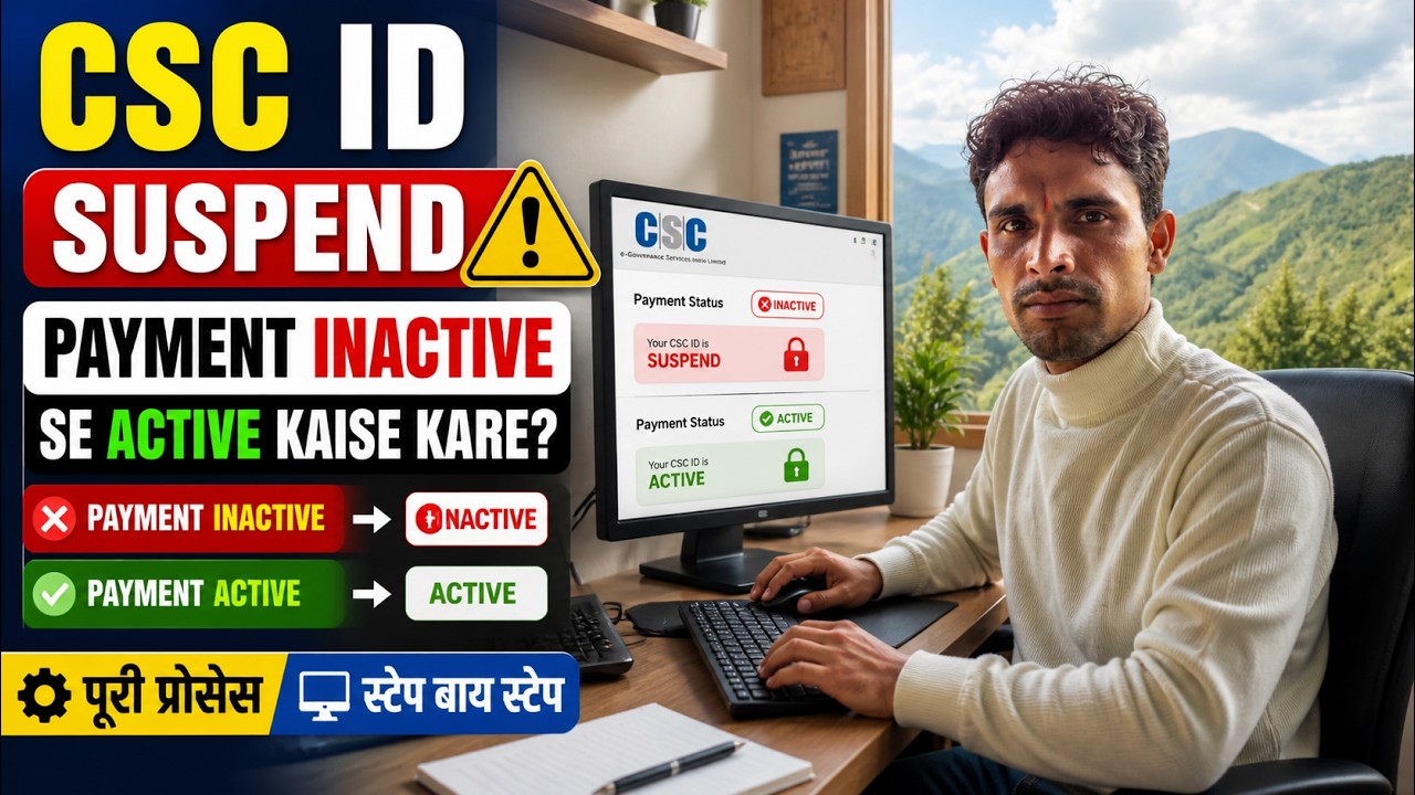 CSC Payment Inactive Kaise Kare Active | CSC ID Suspend Problem Solution 2026