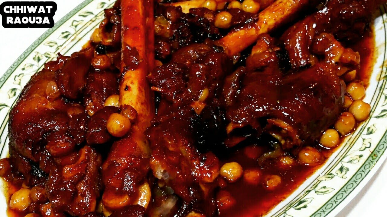 الكرعين غنمي طريقة مغربية🇲🇦/هركمة بالحمص😋سر  جدتي العجيب ليدموامدة طويلة بلا تغير مذاقه  عيد الأضحى