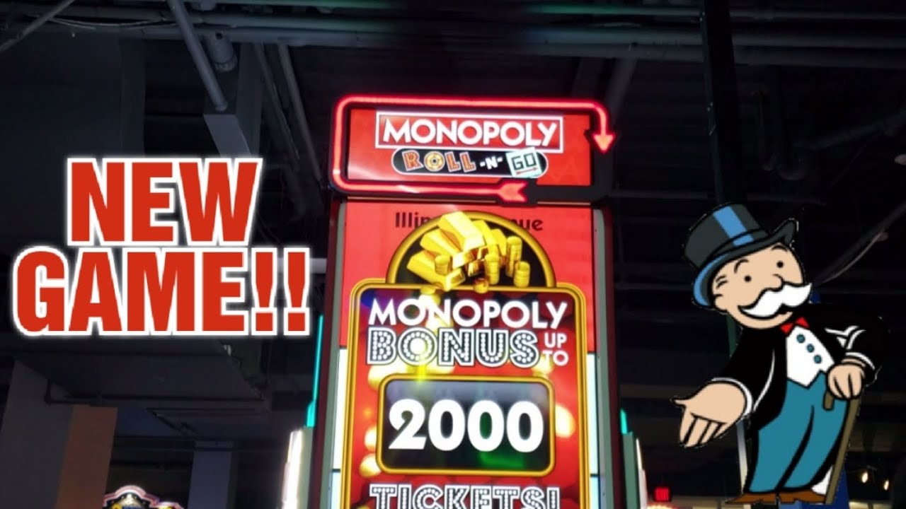 NEW GAME MONOPOLY ROLL N GO AT DAVE AND BUSTERS MONDAY MINI!