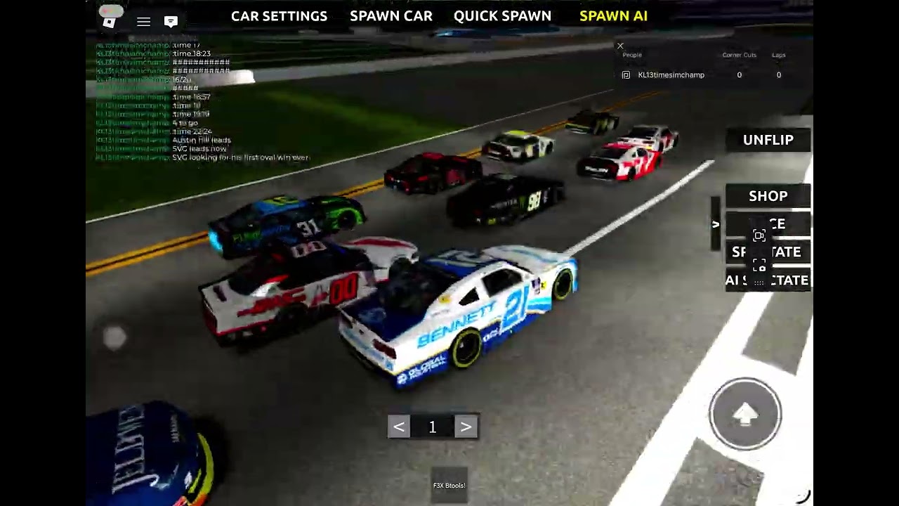 Xfinity series finish Daytona AI league(sorry for lag)