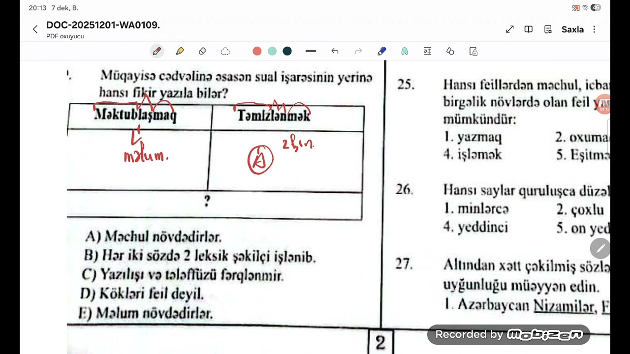 Sual izahı  050 966 30 27 #azərbaycandili #buraxilisimtahani #keşfetbeniöneçıkar #keşfetedüş 