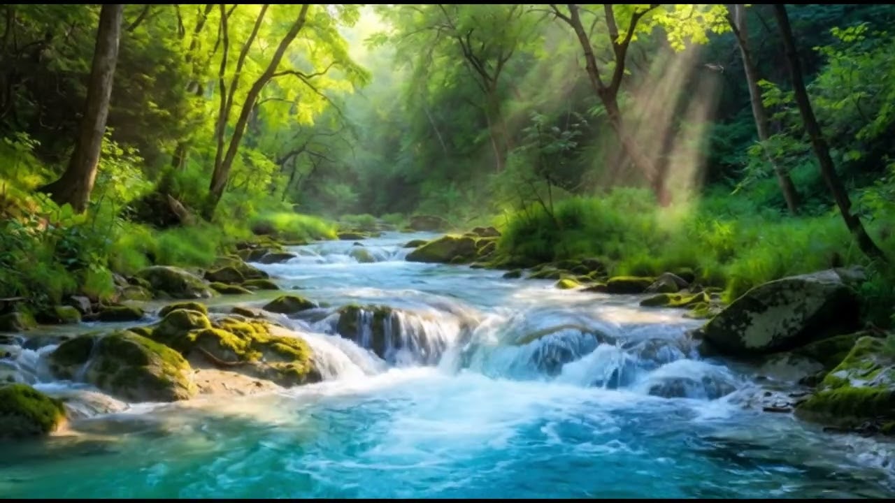 10 Hours of Relax: Let the River Wash Away Your Insomnia Calming Forest Stream & Birds Chirping