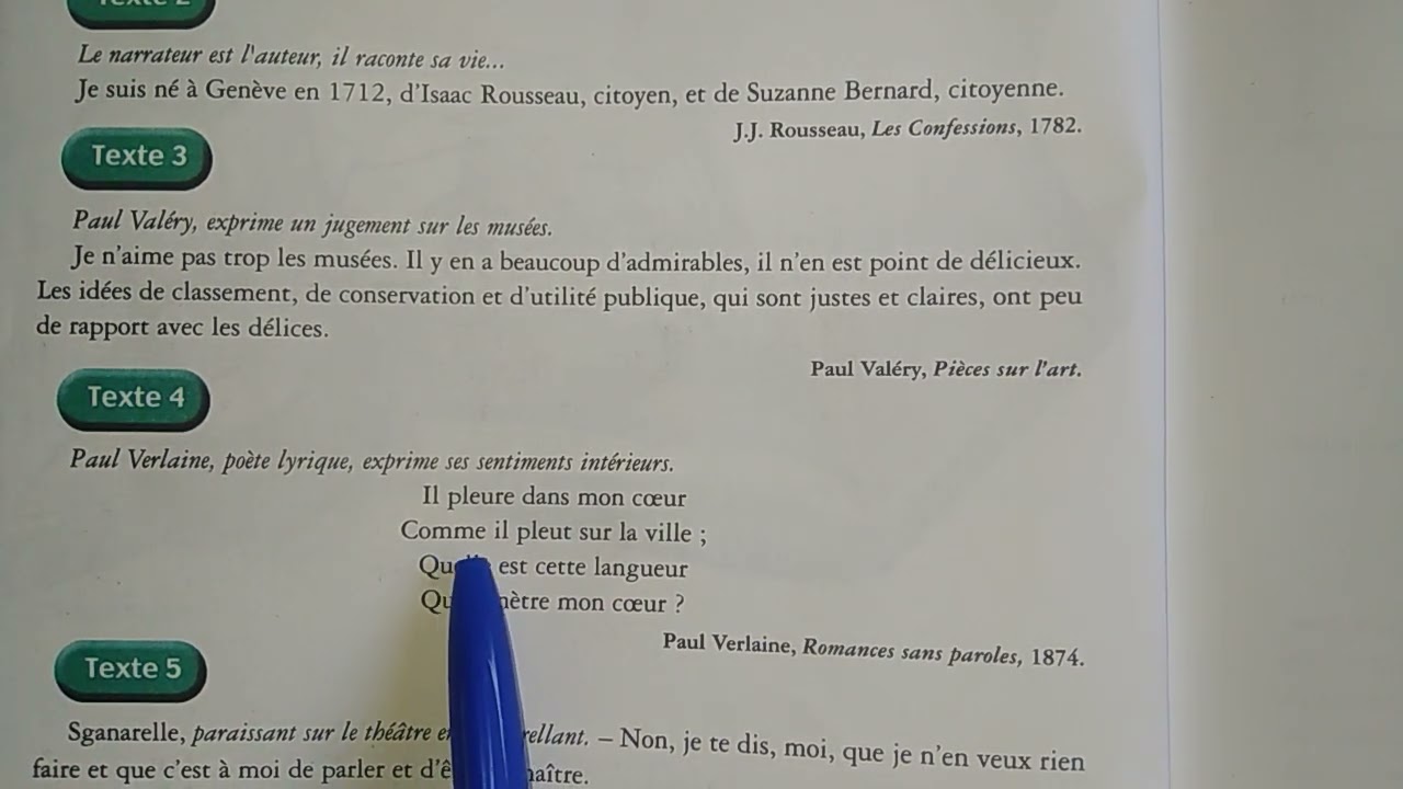 1 Les genres de textes Tronc Commun les œuvres intégrales page