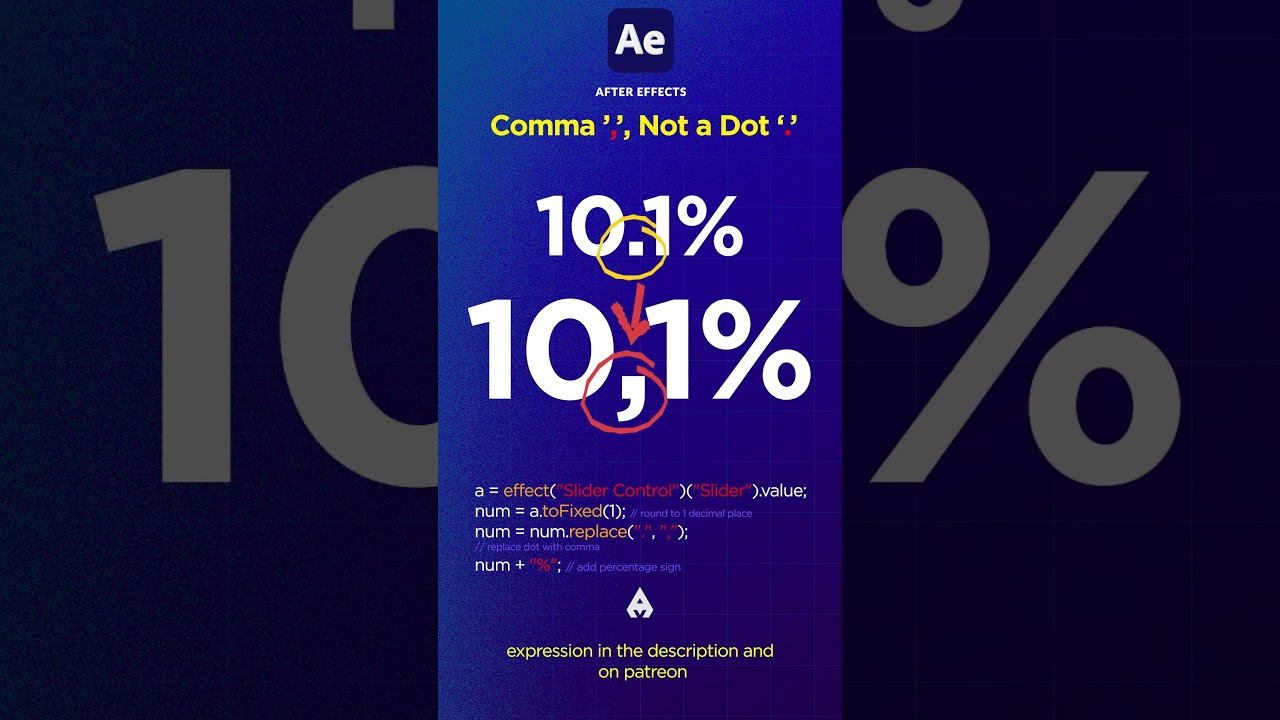 Comma Instead of Dot in After Effects