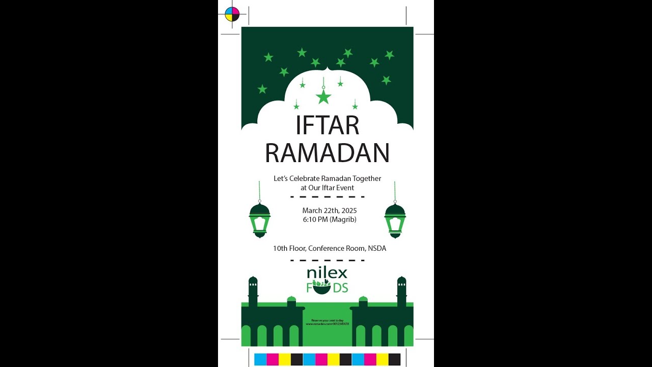 Invitation Card Design || Iftar Ramadan|| NSDA Level -3|| Adobe illustrator ||