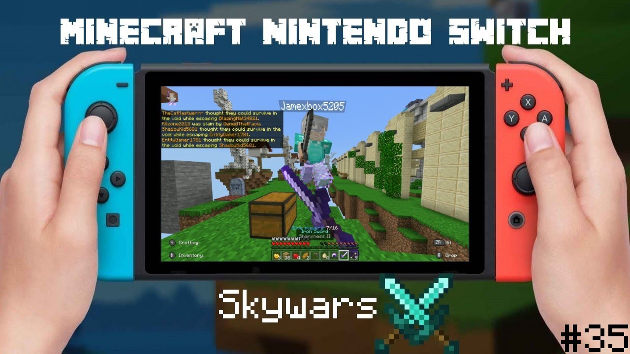 Minecraft Nintendo Switch - Gameplay Server Skywars #35