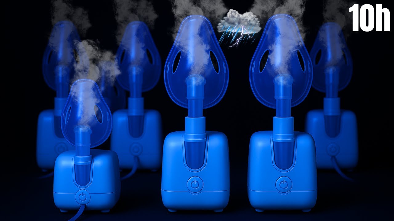 10 Hours of 6 Nebulizers Sound + Rain Sound to Shut Off Your Mind in Minutes | Aerosol Sound