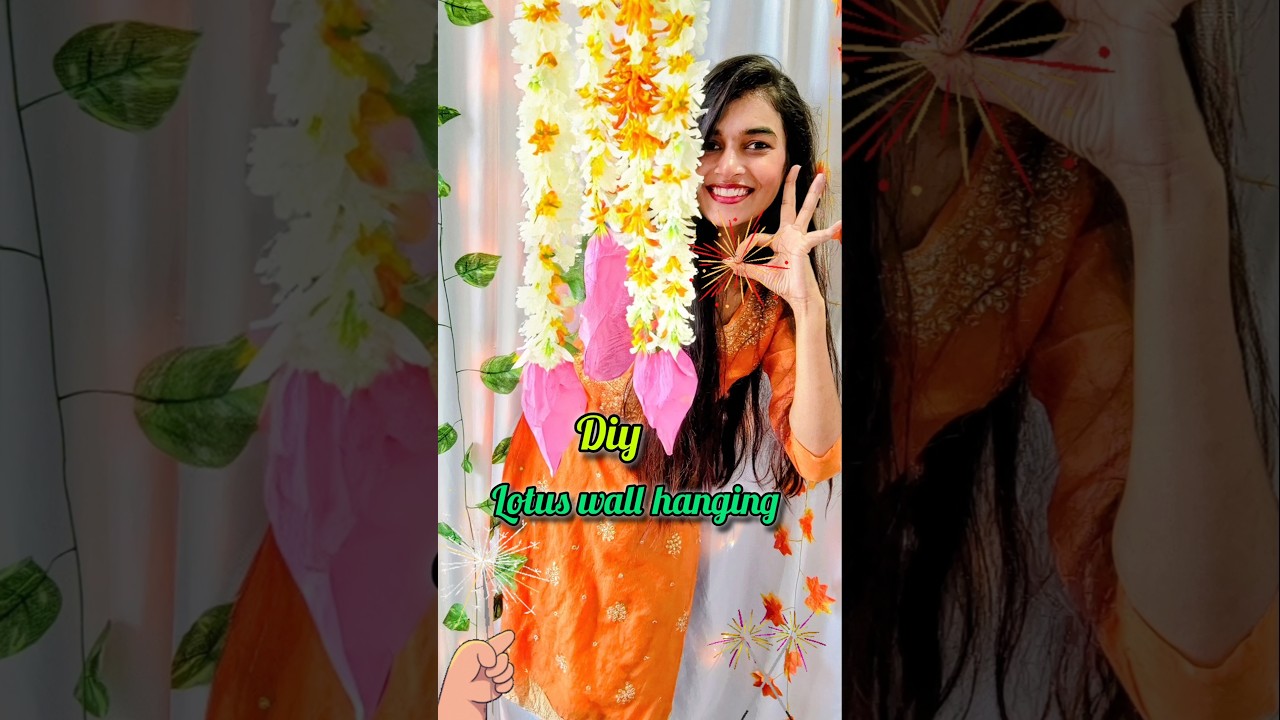 diy lotus wall hanging 🪷✨//#diwalispecial #diy #wallhanging #diwali #shorts #trending#bestoutofwaste