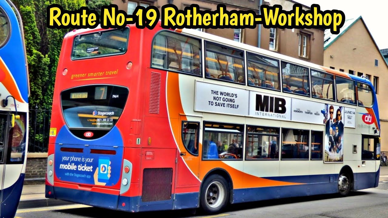#stagecoach Bus🚌Ride/Route No 19 Rotherham To Workshop|Double Decker Bus Ride/Great Guy Vlog