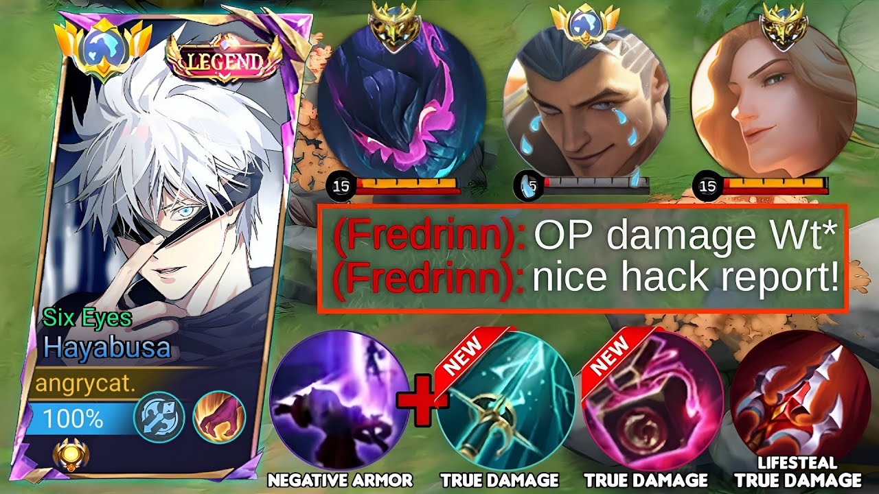 25 KILLS! HAYABUSA NEW CHEAT ONE SHOT TRUE DAMAGE BUILD THAT CAN RANK UP YOU FASTER! - MLBB