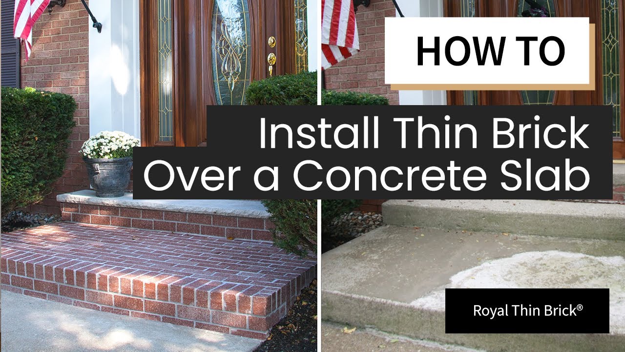 Как установить тонкий кирпич на бетонную плиту — Royal Thin Brick®