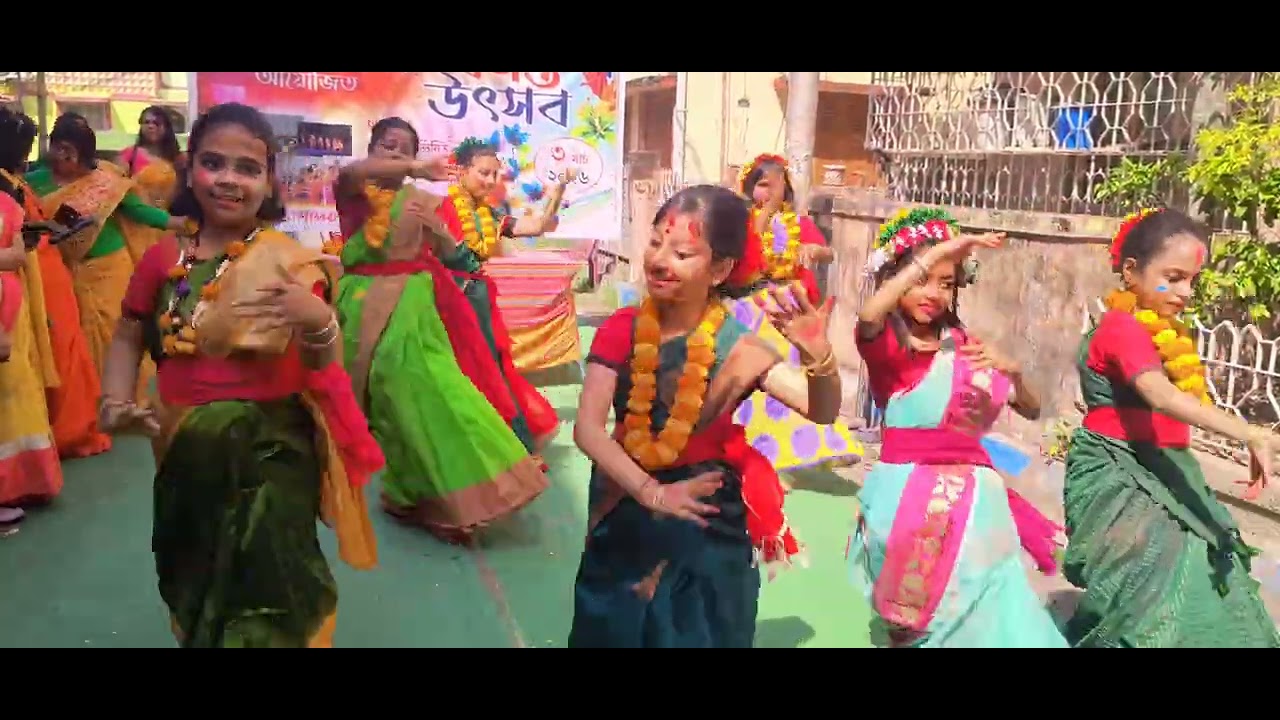 বসন্ত উৎসব @ দোলের গান # মহুয়ায় জমেছে আজ মৌ গো # Kids dance #viral 