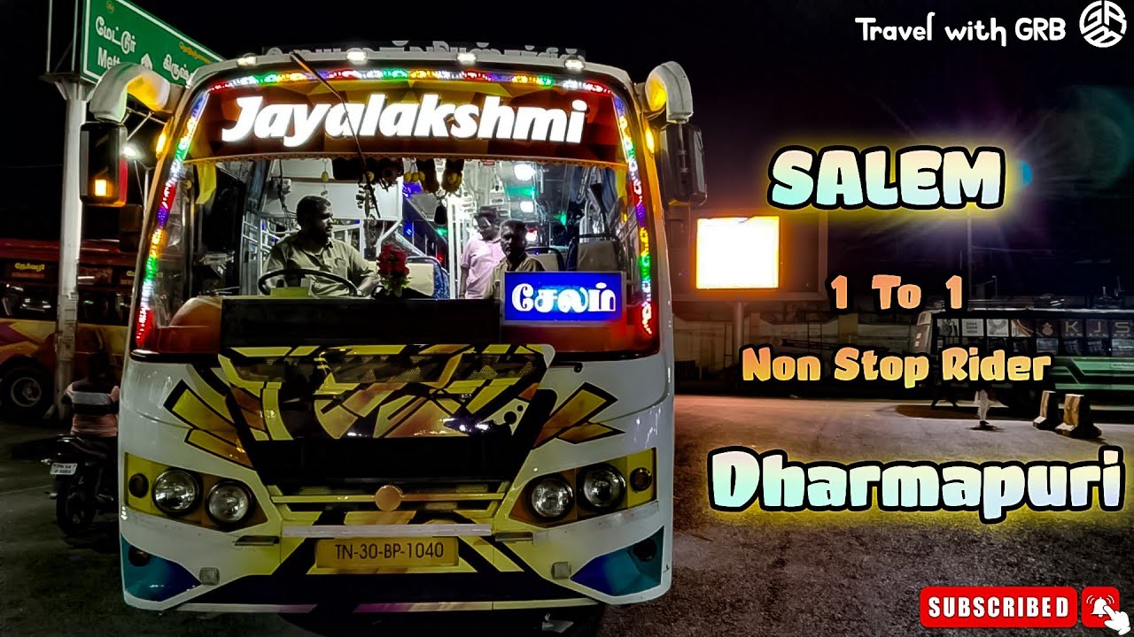💖🚍 Jayalakshmi Bus Service 🚍💖|Salem 🔁 Dharmapuri|🔥1to1|NON STOP RIDER 🔥|Travel with GRB|EP:65