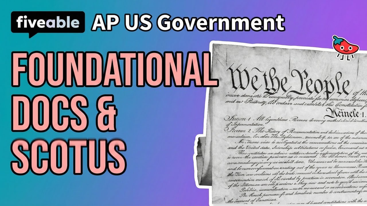 AP US Government CRAM – Foundational Docs & Supreme Court