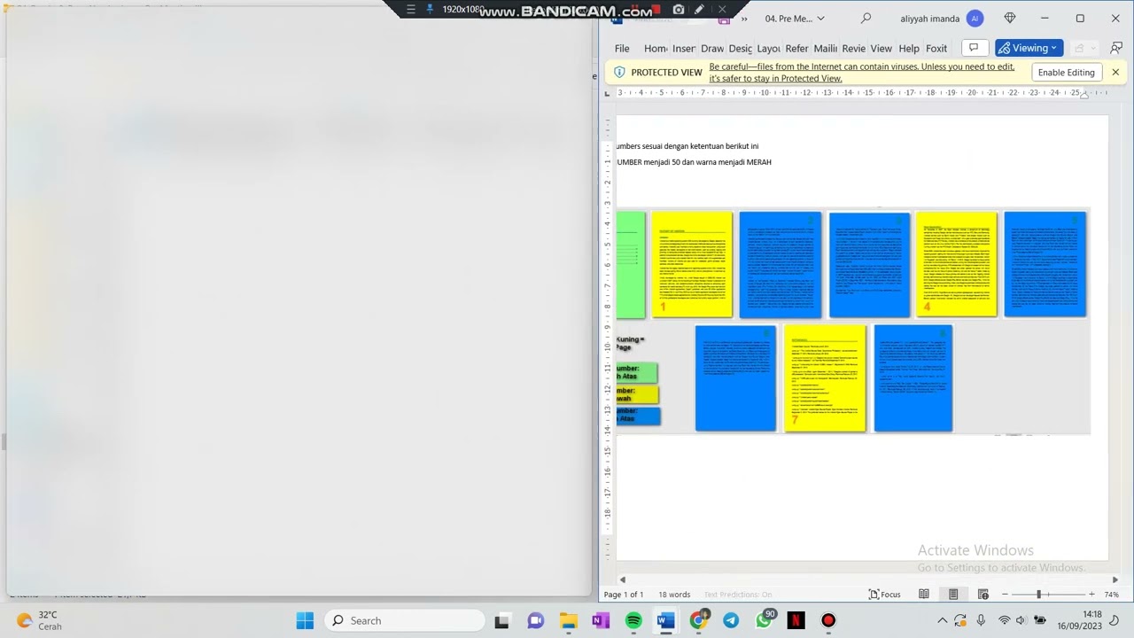TUGAS APKOM | BREAKS AND PAGE NUMBERINGS PRE MEETING III