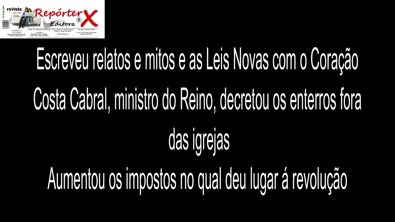 Lenda da Maria da Fonte - Fado - Karaoke. Direitos reservados autor Quelhas. Revista Repórter X