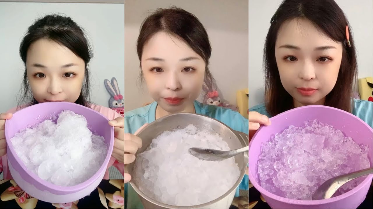 White Ice Eating ASMR | Crushed Ice | Ice Eating