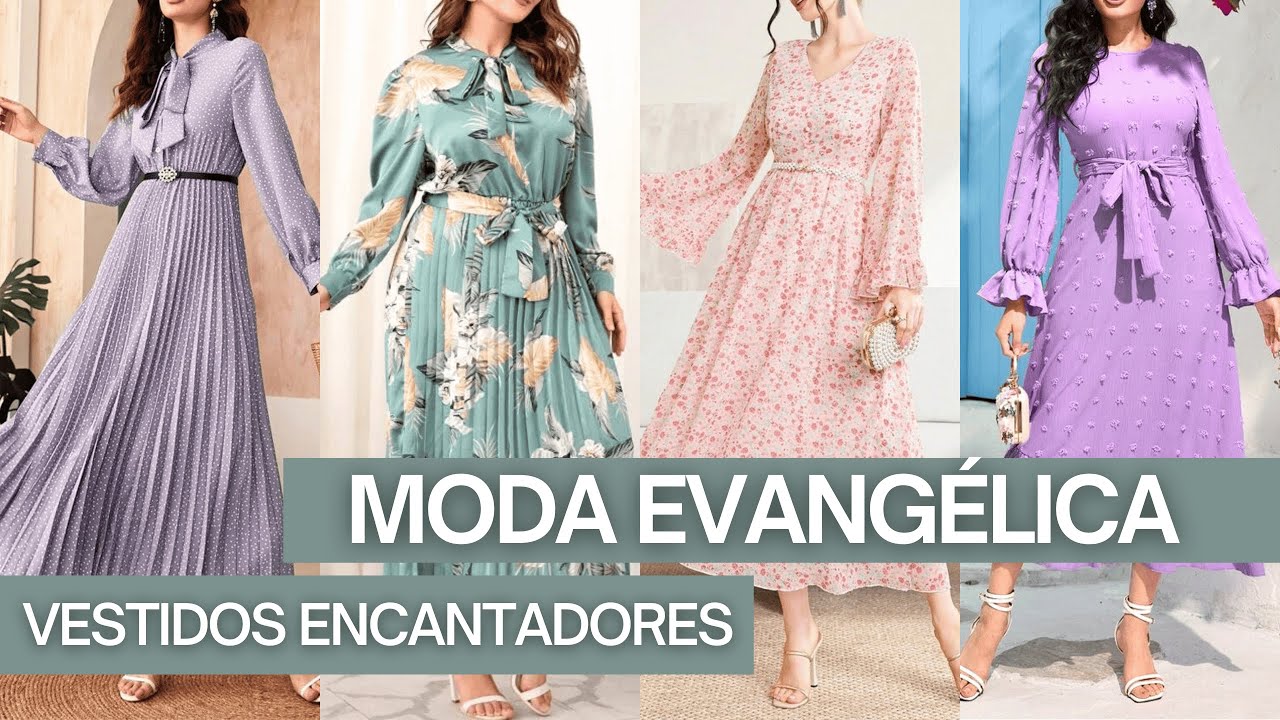 ENCANTADORES VESTIDOS MODESTOS PARA A IGREJA - MODA CRISTÃ FEMININA