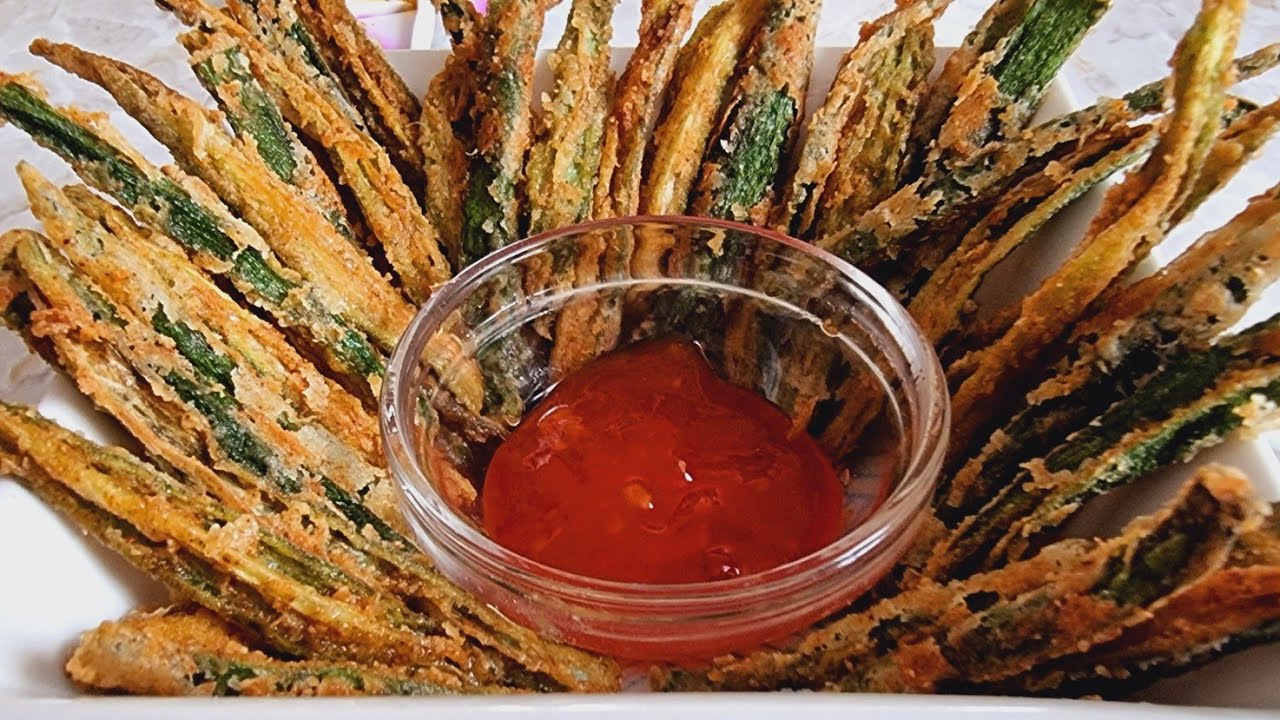 Crispy Okra/Crispy Lalo/Crispy lady finger, Bhindi Kurkuri/ Gombo croustillant