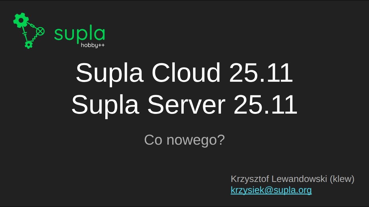 Supla Cloud 25.11