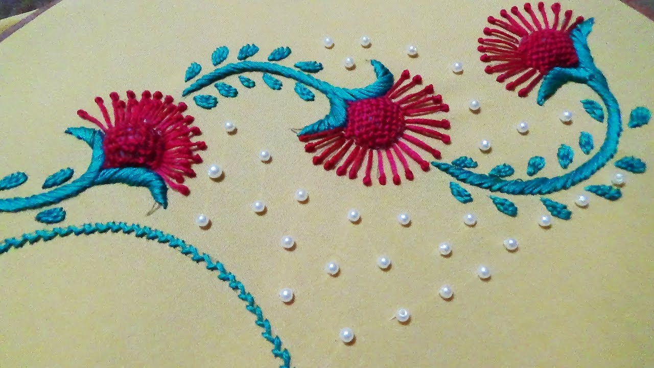 Hand Embroidery: Neckline Embroidery