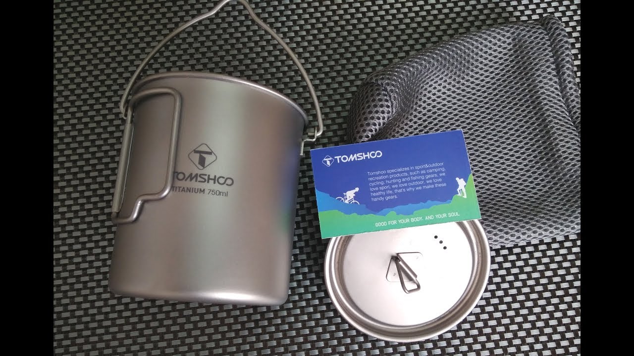 Титановый котелок-кружка TOMSHOO 750 ml