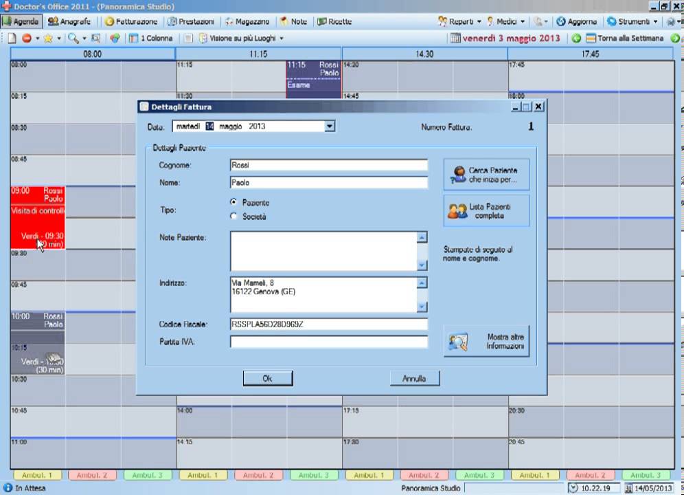 Gestionale medico Doctor's Office 2011 - Compensi nel Poliambulatorio
