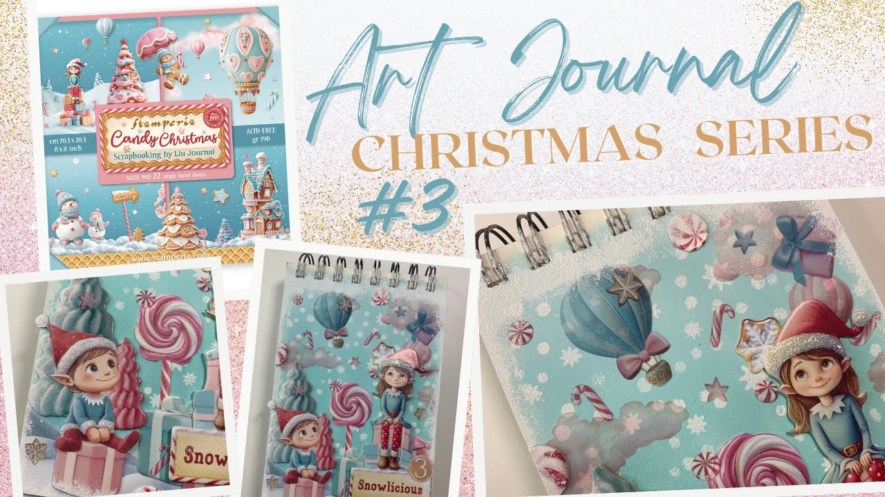 [MIXED MEDIA] Art Journal Collage @Stamperiainternational -- Snowlicious -- Series #3