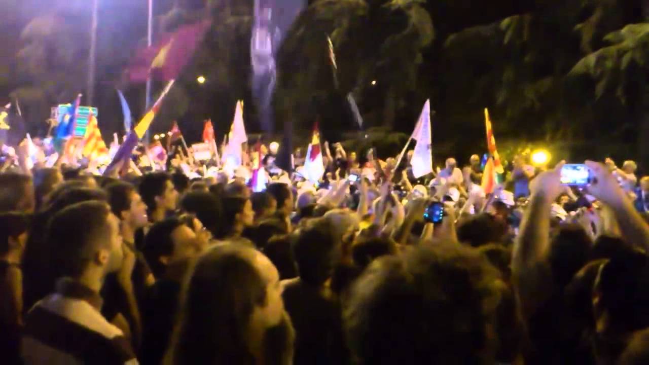 Llegada de los Mineros a Madrid el dia 10 de Julio de 2012