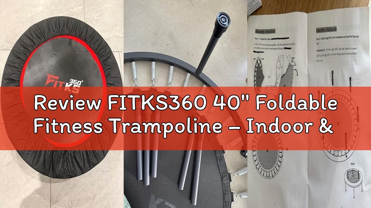 Review FITKS360 40'' Foldable Fitness Trampoline – Indoor & Outdoor Rebounder with Safety Pad, Inclu