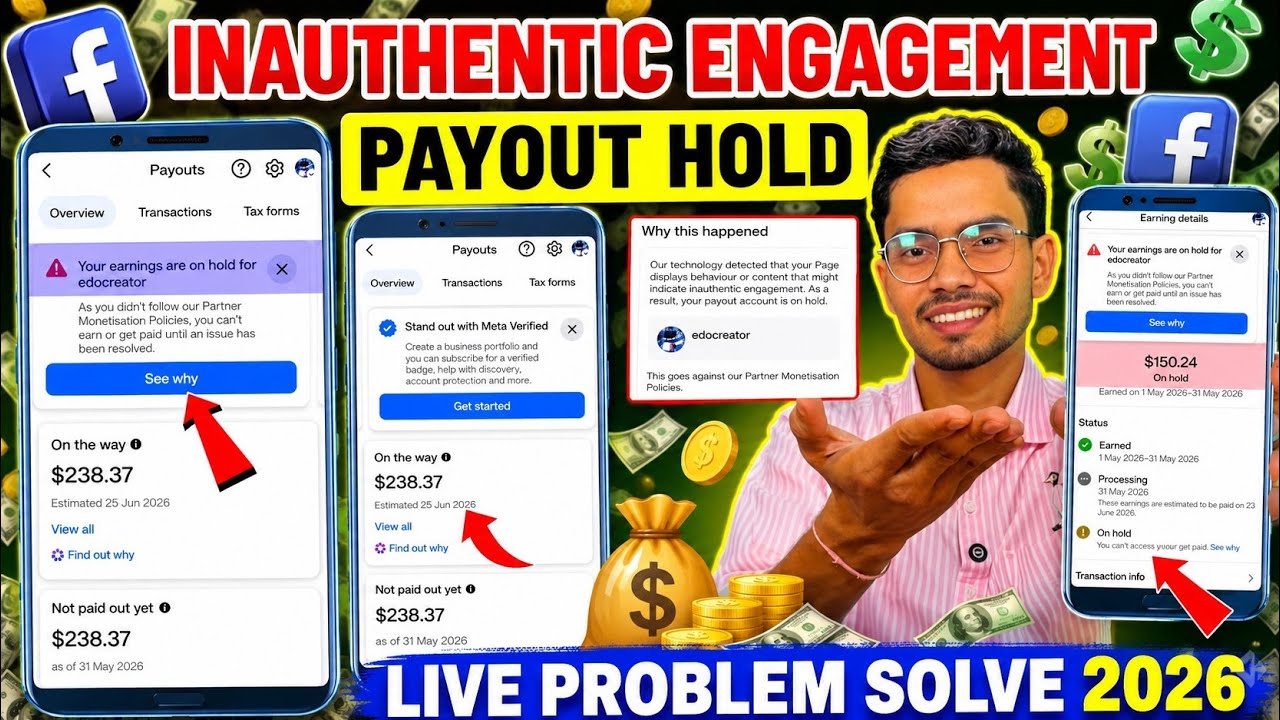 Facebook Your earnings are on hold problem solve 2026 ✅ | Facebook Earning hold problem solution 📌 