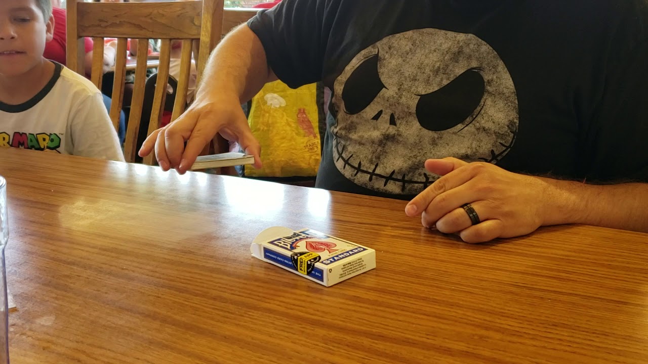 Vanishing Deck of Cards in Restaurant Magic Trick!