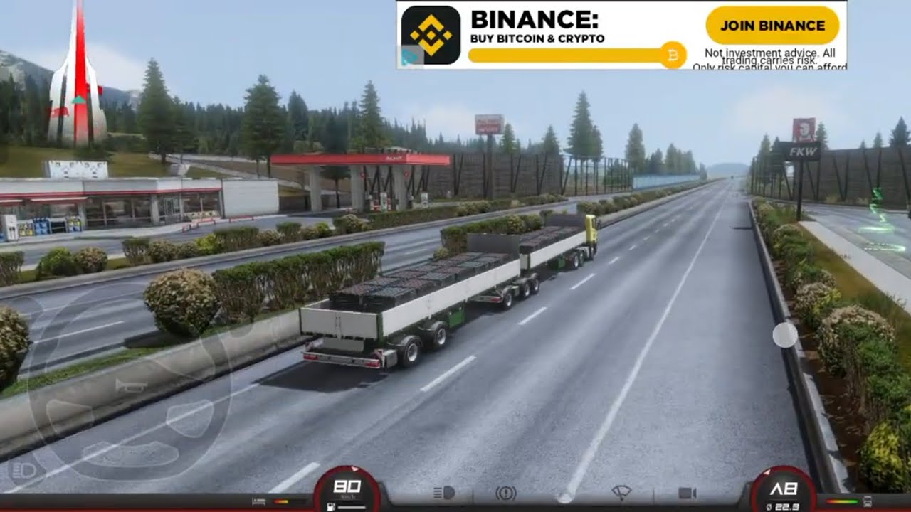My first double trailer trip in truckers of Europe 3 gameplay #7