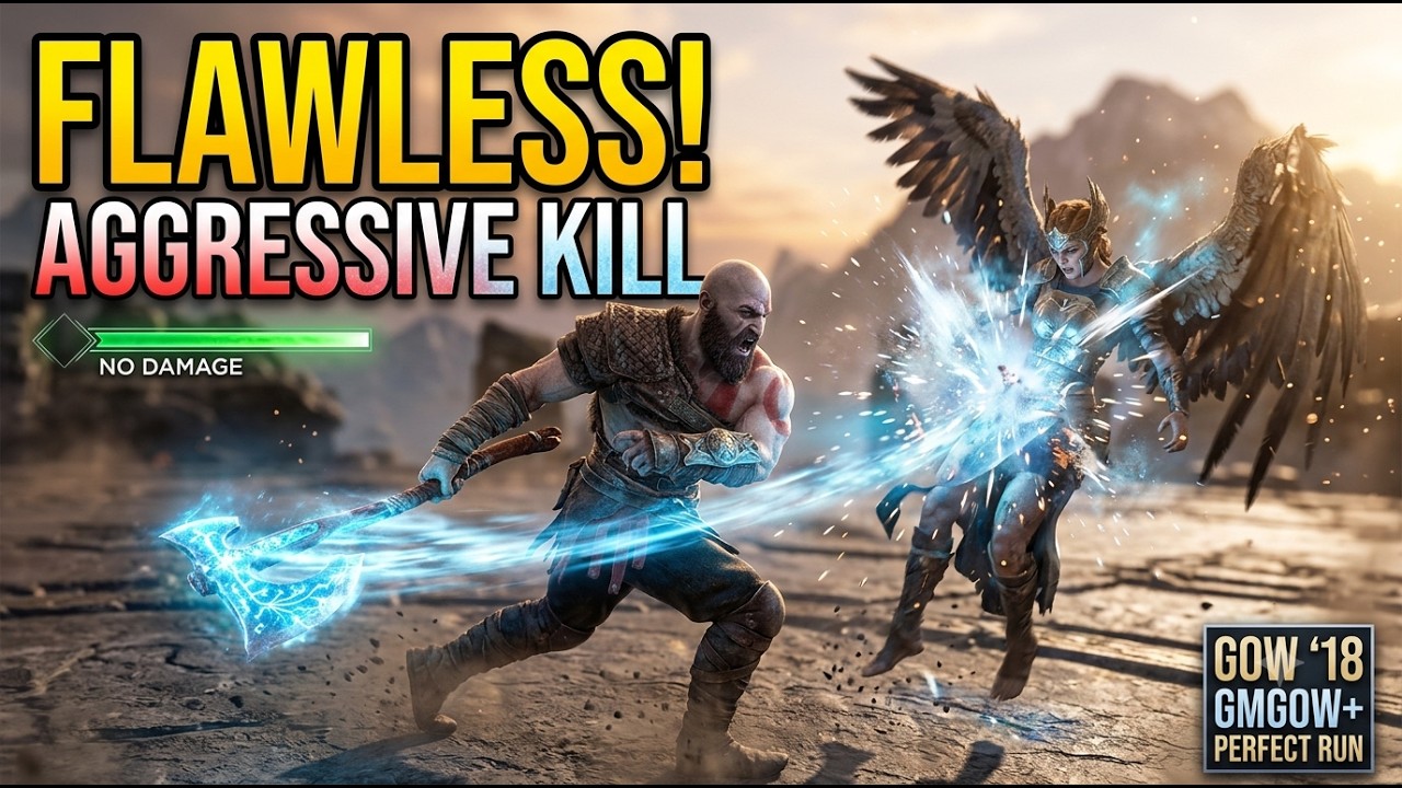 God of war 2018 - Aggressive Valkyrie fights - No damage