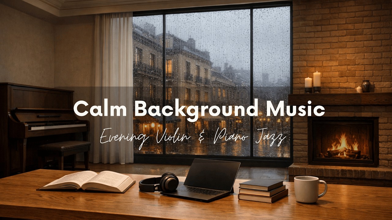 Daylight Study Smooth Jazz 🎧 Soft Piano in a Calm Wooden Desk Room