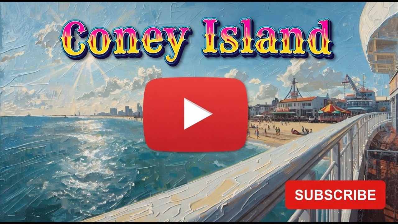 Coney Island NY | Impasto style Painting | 4K Screensaver | TV Art