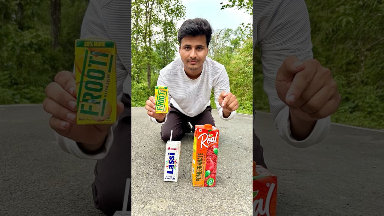 😲 Тест настоящего гранатового сока Frooti & Lassi😜 #шорты