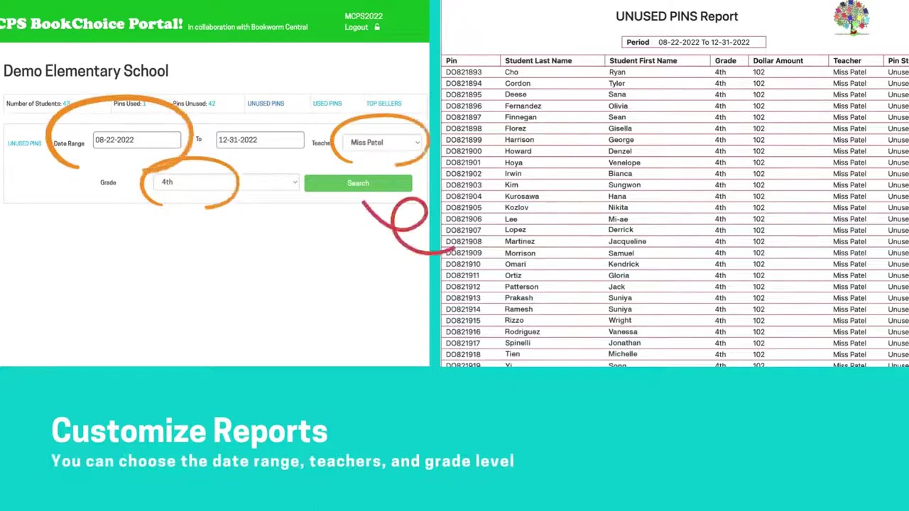How to Use the MCPS Dashboard BookChoice Bookworm Central