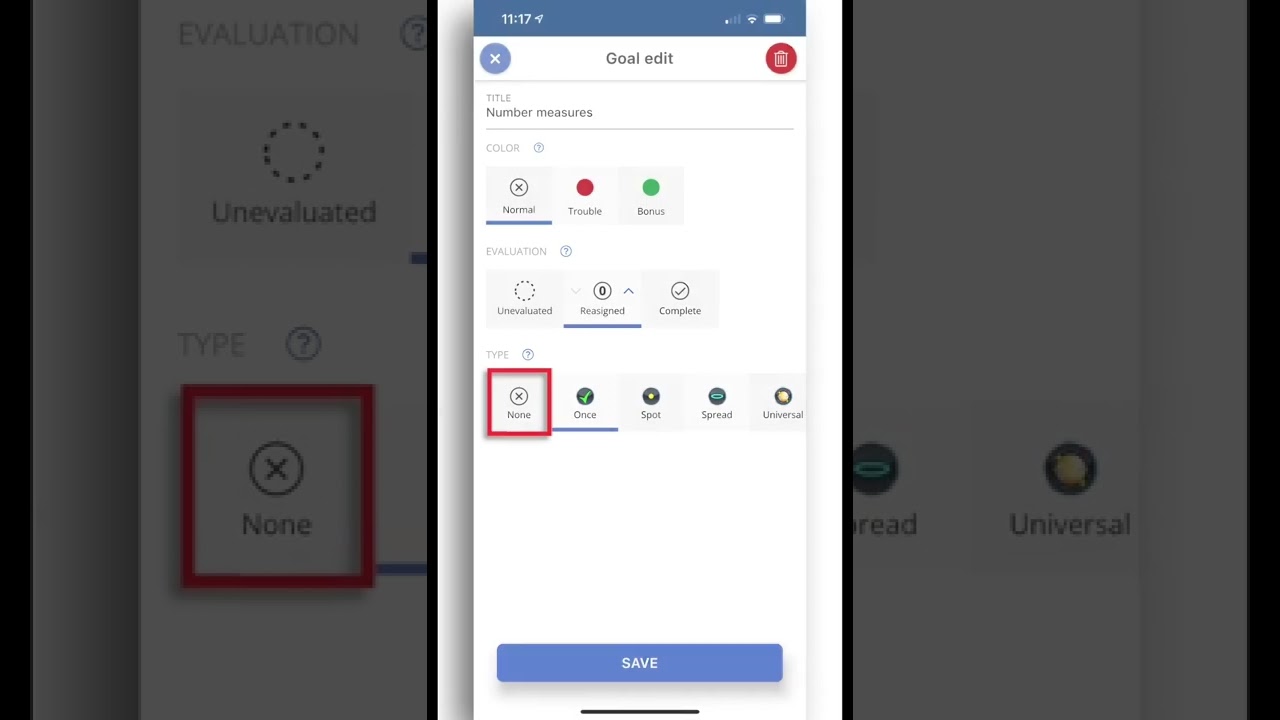 MetaPractice - Once goals, reordering goals, once goal settings