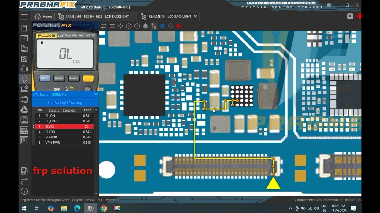 Realme 10 lcd light ways tracks solution diagrams