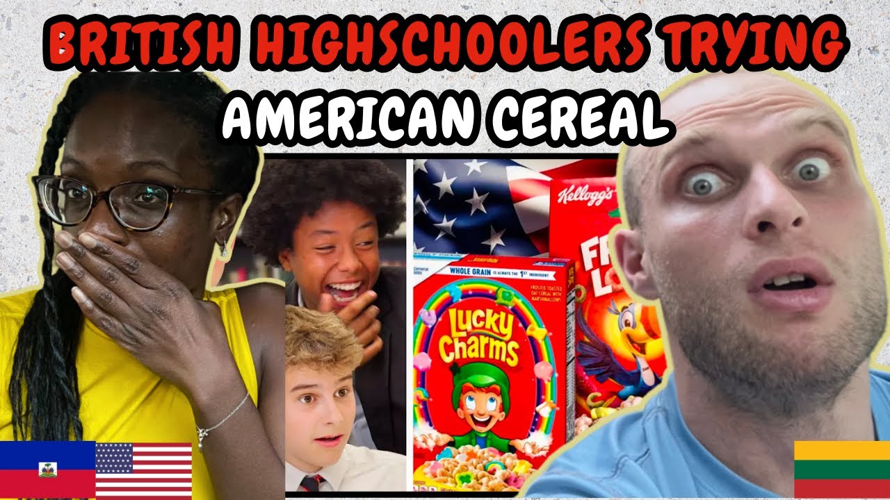 REACTION TO British Highschoolers try American Cereal for the first time! | FIRST TIME WATCHING