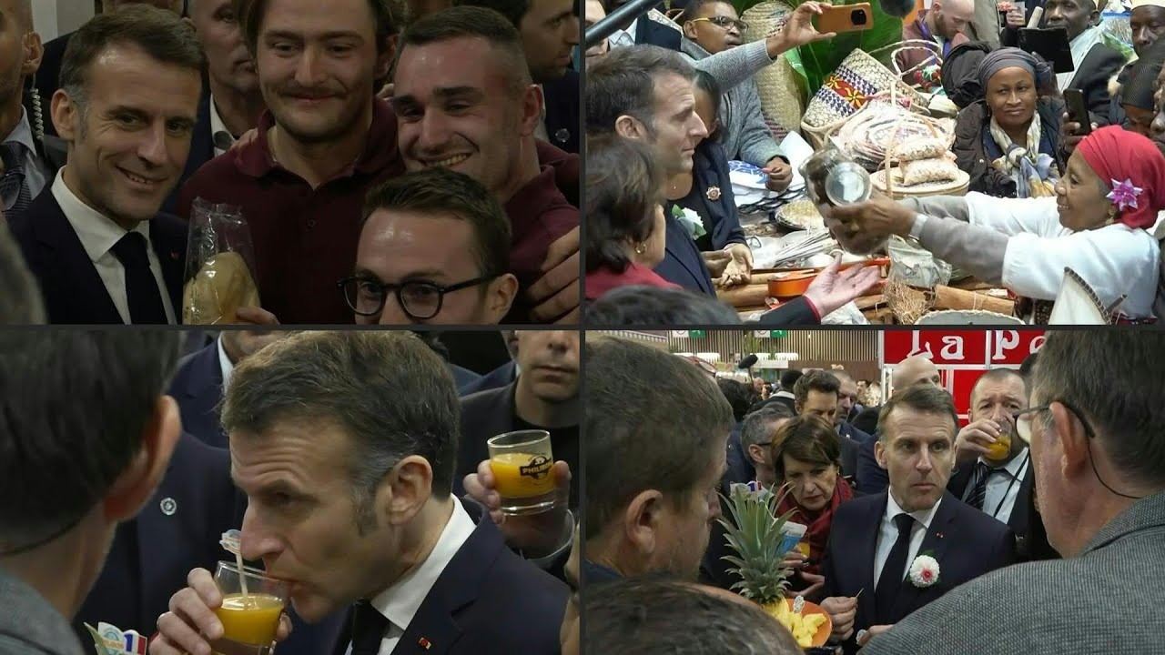 Macron tours stands at Paris Agricultural Show, chatting with exhibitors and visitors | AFP